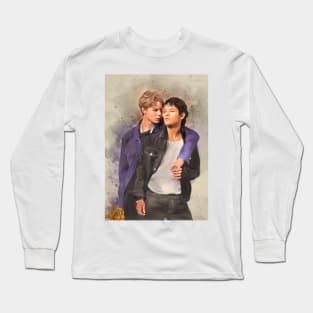 Watercolor of Wilhelm and Simon from Young Royals Long Sleeve T-Shirt